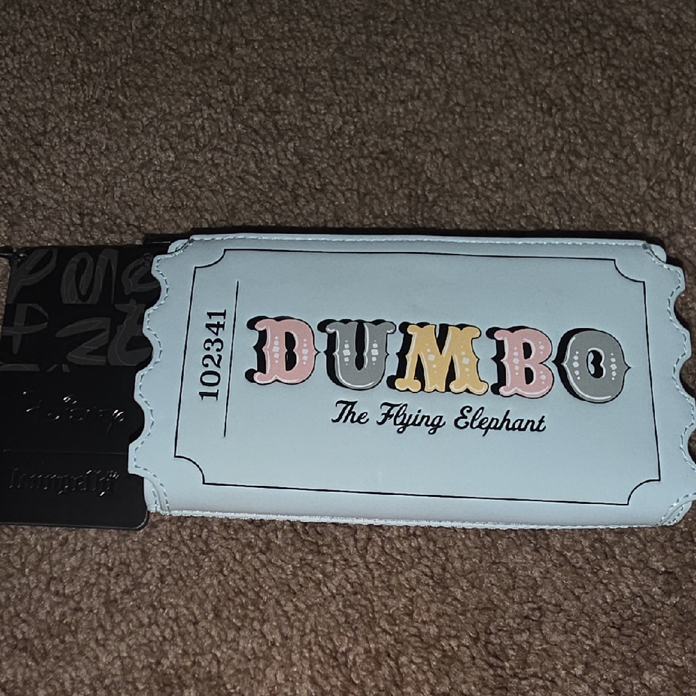 Loungefly Dumbo White and Pink Luggage Tag